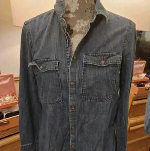Vintage button down merona jean shirt